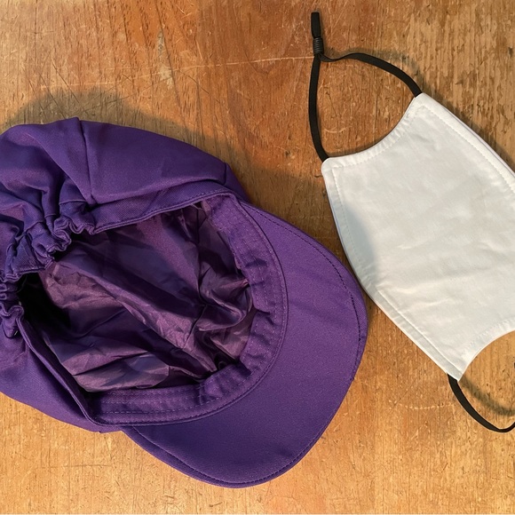 Super Mario Videogame Waluigi Purple Cosplay Hat and Mask - Picture 4 of 4